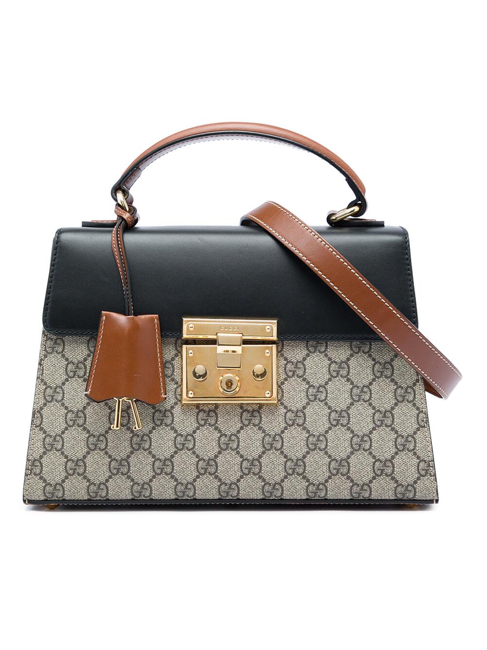 Gucci Padlock Top Handle Bag Gg Coated #376450G12B